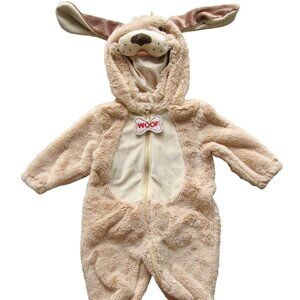 Tan Puppy Dog Costume 1 Piece Hoodie Baby Size 3-6 Mos Humane Society HALLOWEEN
